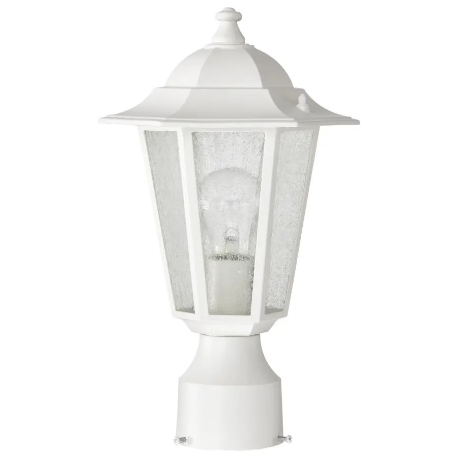Cornerstone 1-Light Post Lantern with Clear Seeded Glass - Image 3