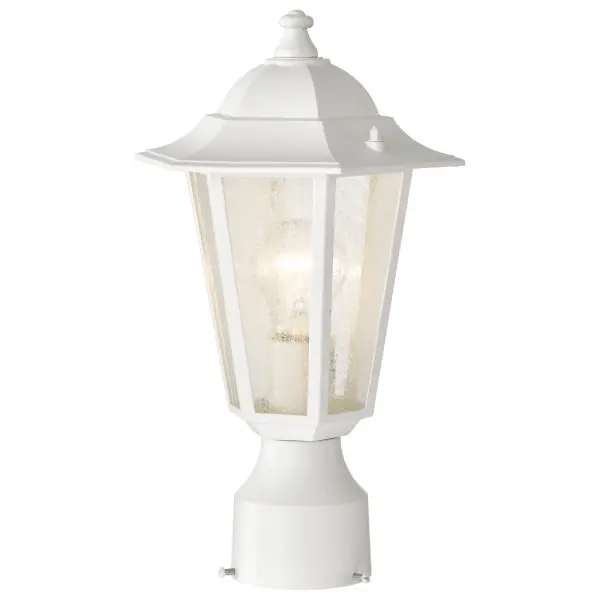 Cornerstone 1-Light Post Lantern with Clear Seeded Glass - Image 4