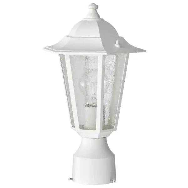 Cornerstone 1-Light Post Lantern with Clear Seeded Glass - Image 5
