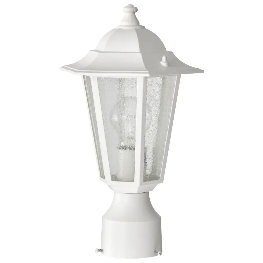 Cornerstone 1-Light Post Lantern with Clear Seeded Glass - Image 5