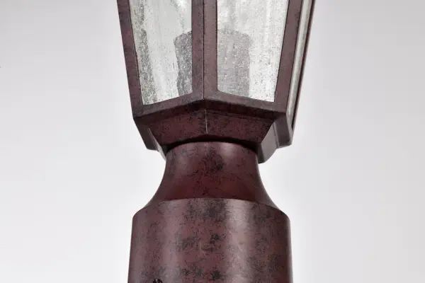 Cornerstone 1-Light Post Lantern with Clear Seeded Glass - Image 11