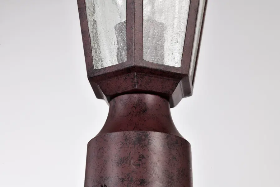 Cornerstone 1-Light Post Lantern with Clear Seeded Glass - Image 11