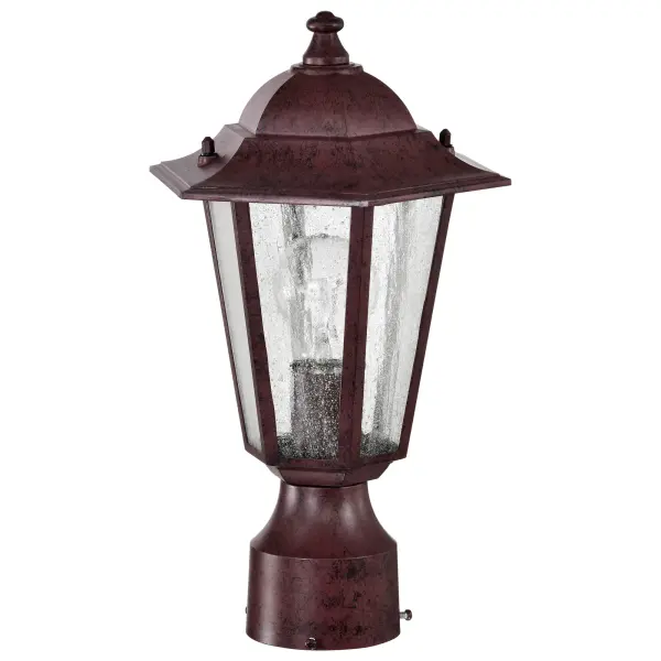 Cornerstone 1-Light Post Lantern with Clear Seeded Glass - Image 5