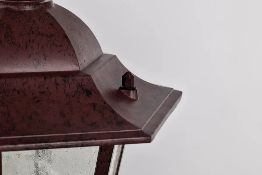 Cornerstone 1-Light Post Lantern with Clear Seeded Glass - Image 7