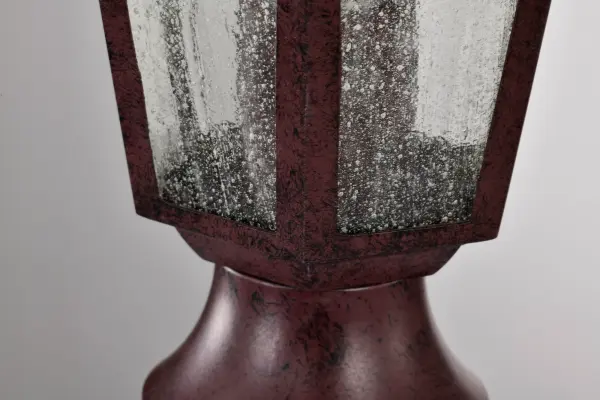 Cornerstone 1-Light Post Lantern with Clear Seeded Glass - Image 9