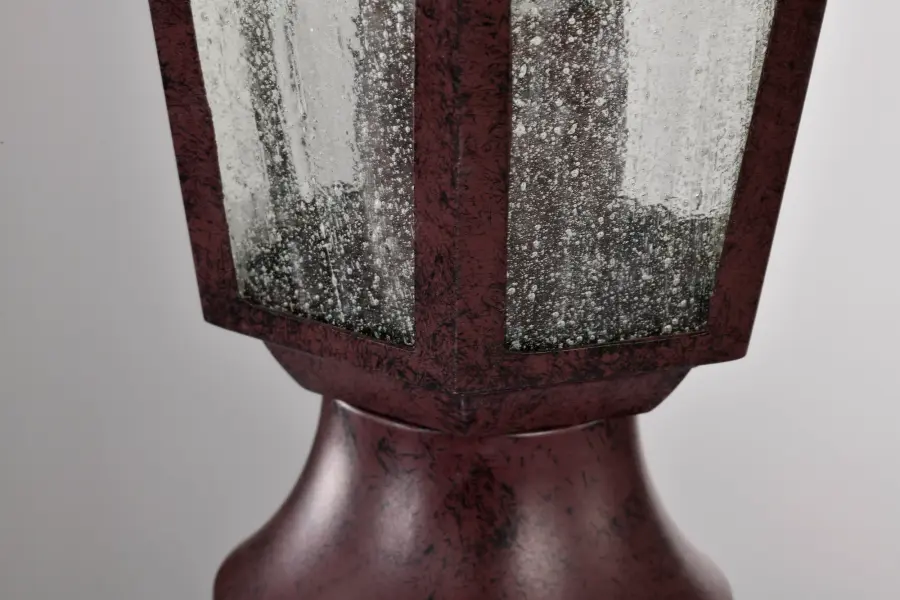 Cornerstone 1-Light Post Lantern with Clear Seeded Glass - Image 9