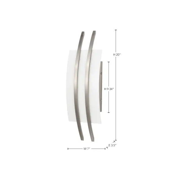 Trax 1-Light LED Wall Sconce with Frosted Glass - Image 13