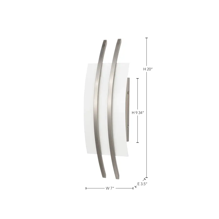 Trax 1-Light LED Wall Sconce with Frosted Glass - Image 13
