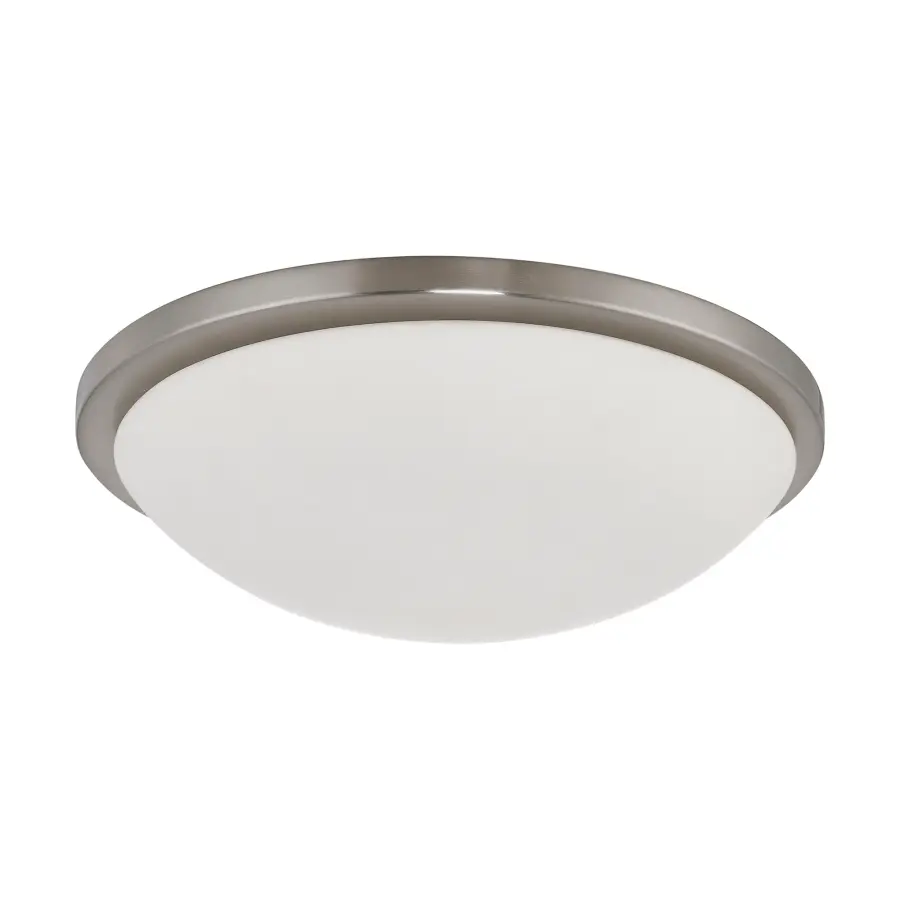 Button LED 17" Flush Mount - Brushed Nickel - Image 1