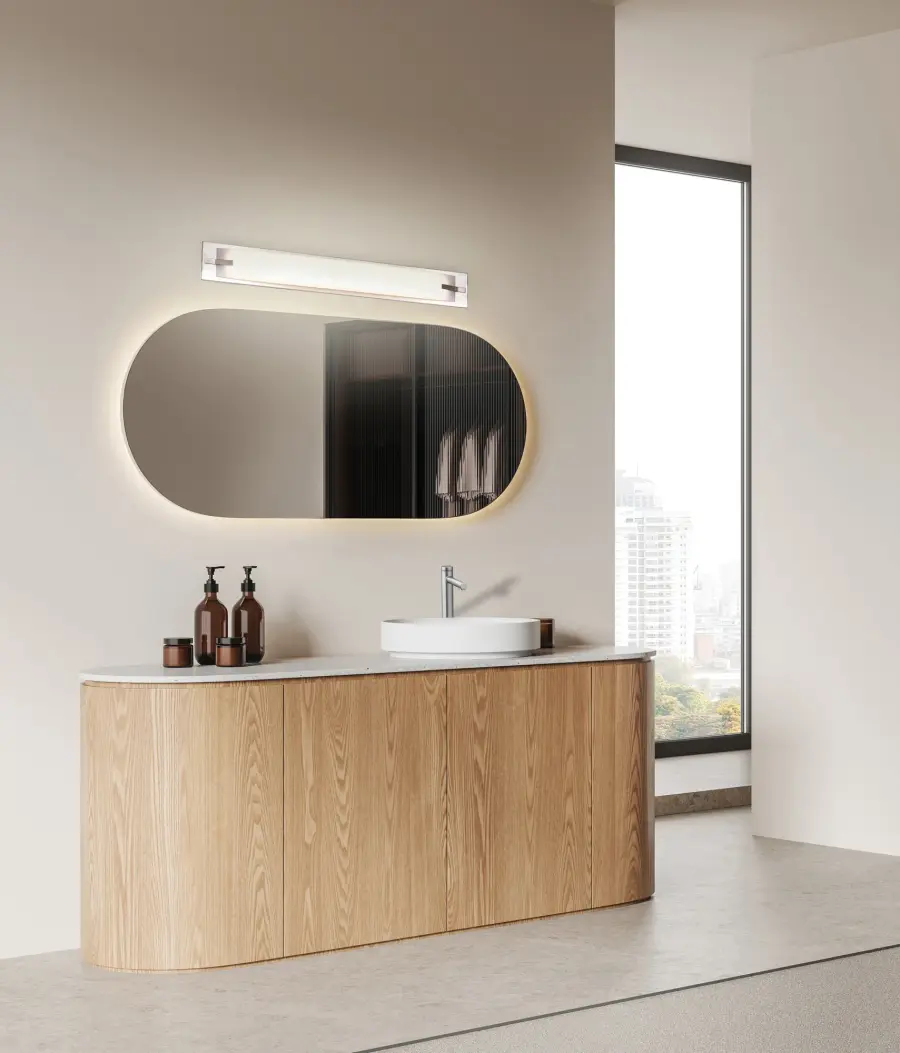 Bow LED 43" Vanity Fixture in Brushed Nickel - Image 12
