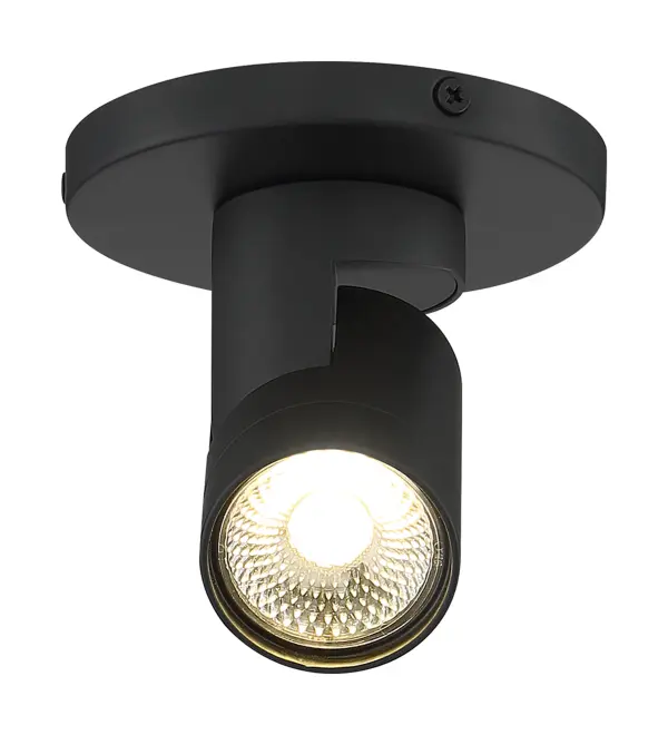 12W LED Black Barrel Monopoint Track Light - 3000K - Image 5