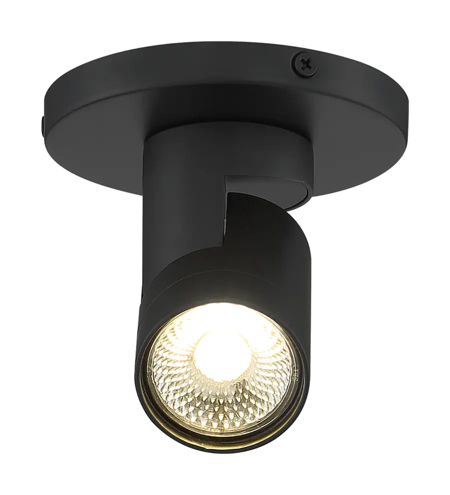12W LED Black Barrel Monopoint Track Light - 3000K - Image 5