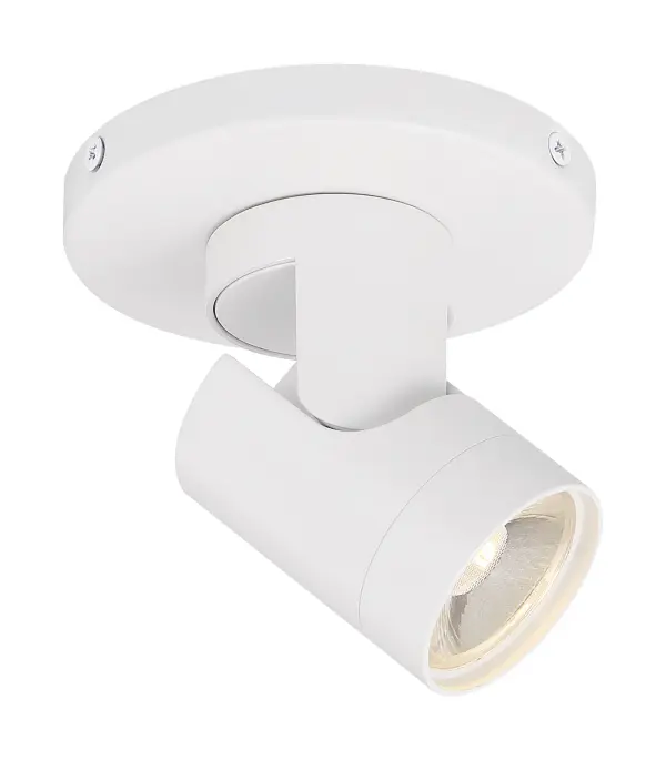 White Barrel LED Monopoint Track Light - 12W 3000K - Image 2