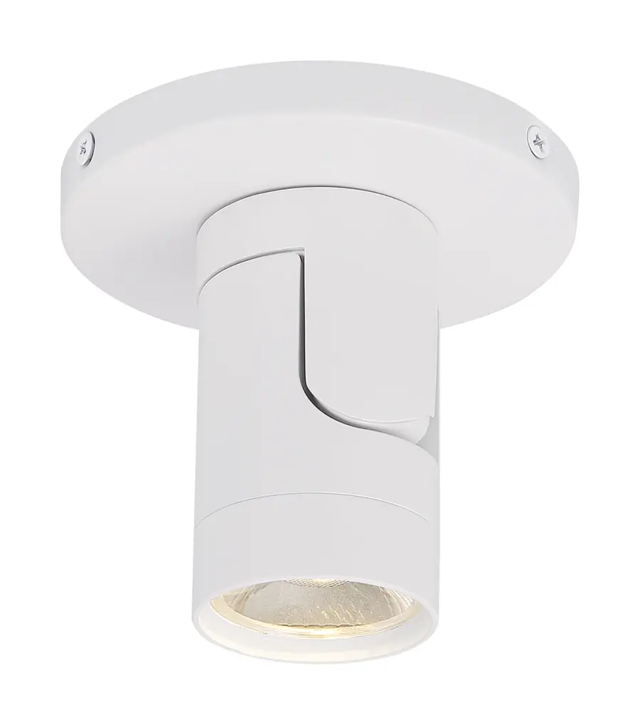 White Barrel LED Monopoint Track Light - 12W 3000K - Image 4