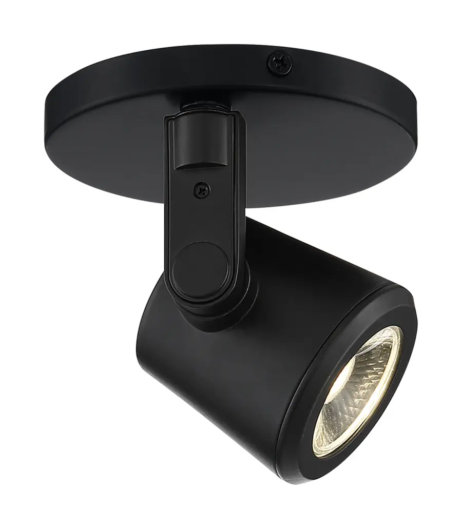 12W LED Taper Back Monopoint Track Light in Black - Image 1