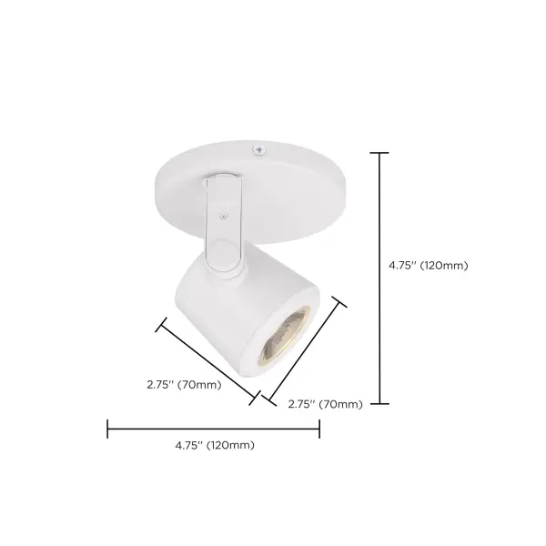 12W LED Taper Back Monopoint Track Light - White - Image 7