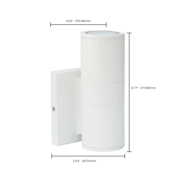 LED Cylindrical Up/Down Wall Sconce - White - Image 10