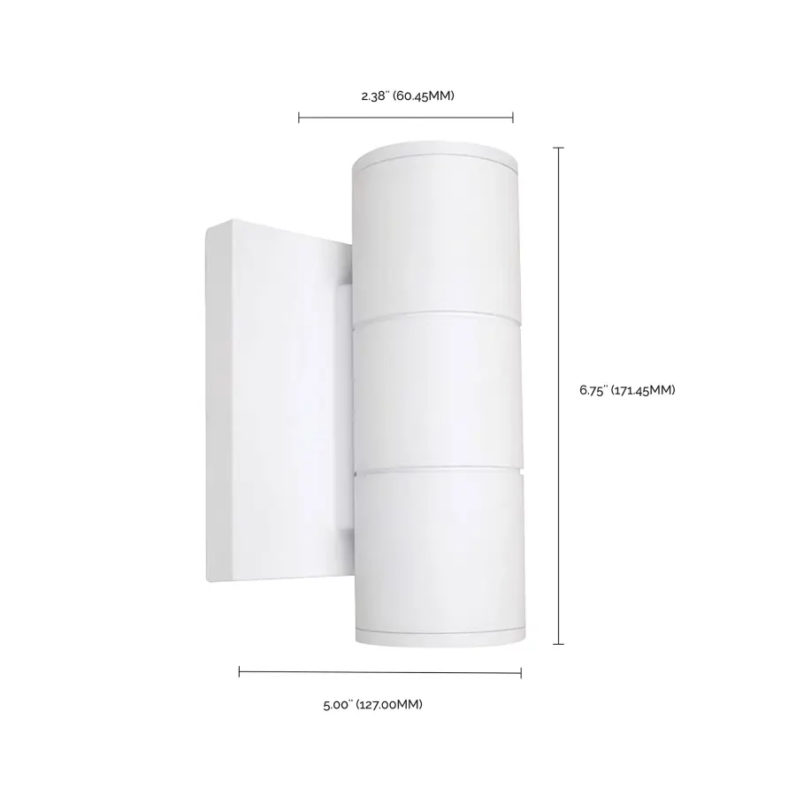 LED Up and Down Architectural Wall Sconce in White - Image 5