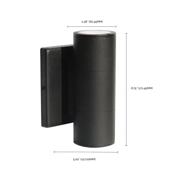 LED Up and Down Architectural Wall Sconce in Black - Image 5