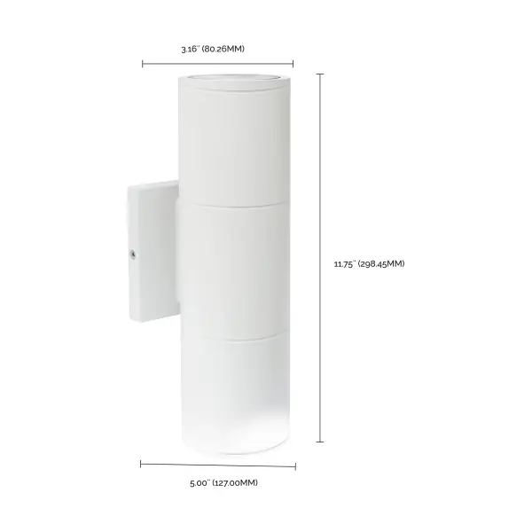 Modern LED Up and Down Wall Sconce in White - Image 5