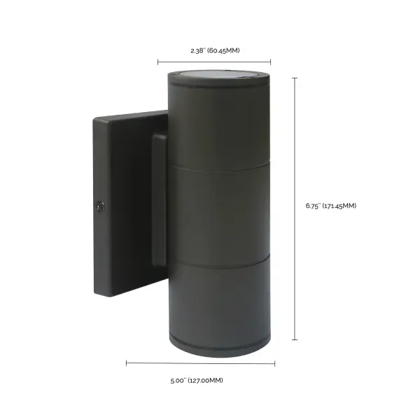 2-Light LED Up and Down Wall Sconce in Bronze - Image 5