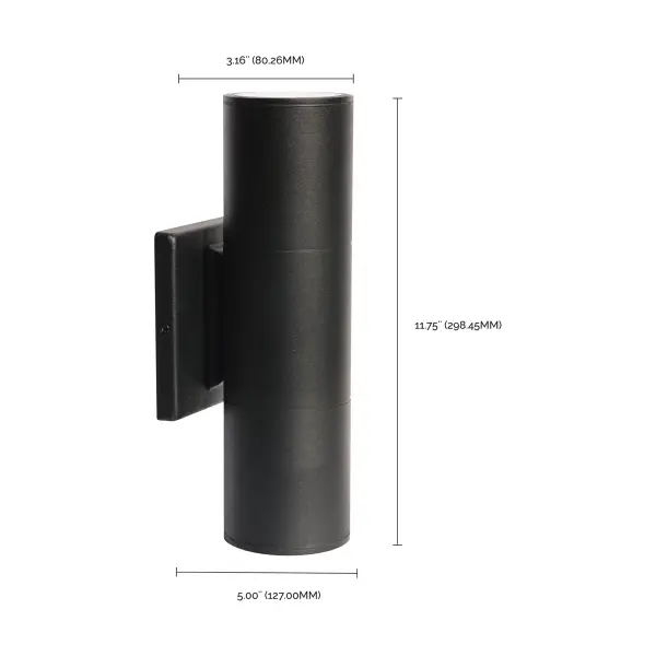 Large Up and Down LED Wall Sconce in Bronze - Image 6
