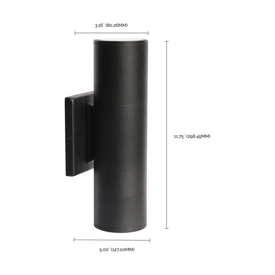 Large Up and Down LED Wall Sconce in Bronze - Image 6