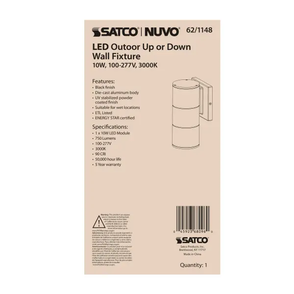 LED Large Up/Down Wall Sconce - Black - Image 7