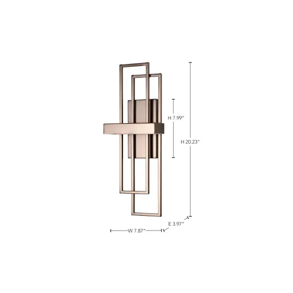 Frame 1 Module LED Wall Sconce with Frosted Glass - Image 11