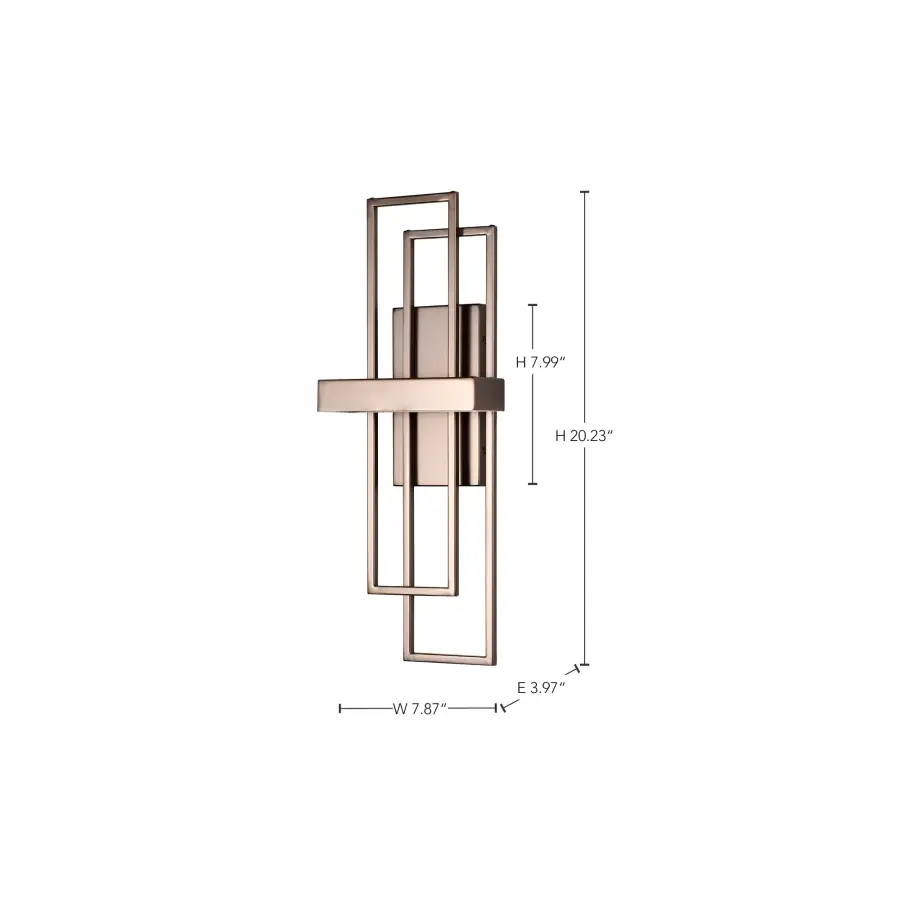 Frame 1 Module LED Wall Sconce with Frosted Glass - Image 11