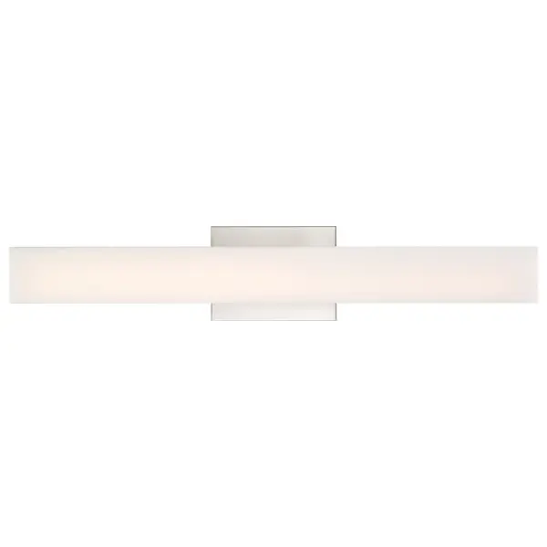 The Jess LED vanity light combines sophisticated minimalist design with practical functionality. Its brushed nickel finish and white acrylic lens deliver clean, modern aesthetics while providing bright, energy-efficient illumination.