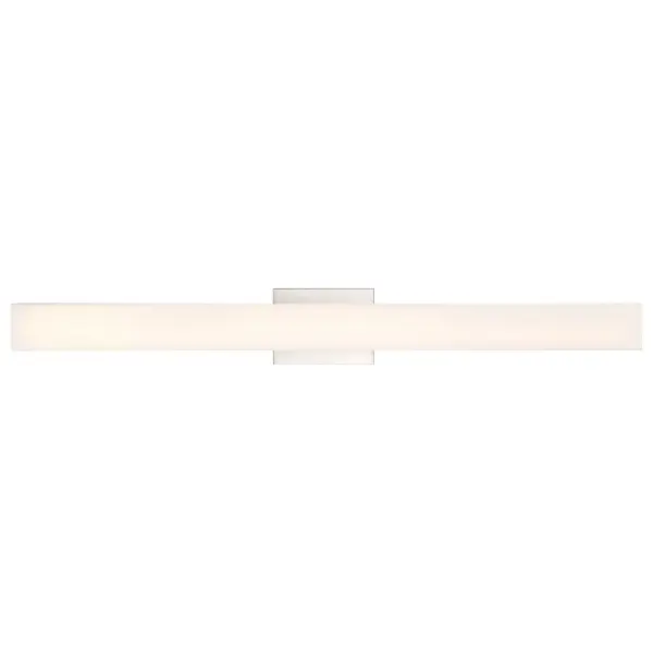 The Jess LED vanity light combines sophisticated minimalist design with practical functionality. Its brushed nickel finish and white acrylic lens deliver clean, modern aesthetics while providing bright, energy-efficient illumination.