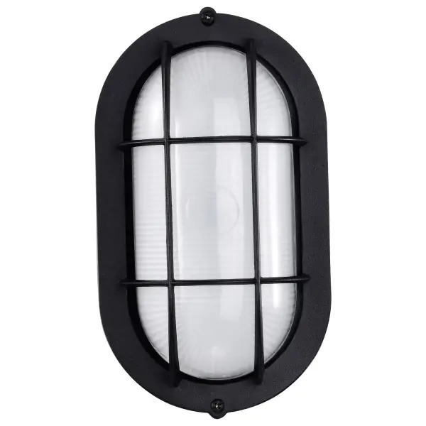 Energy-efficient LED bulkhead fixture with rugged construction designed for outdoor applications. Features 800 lumens of warm 3000K light with excellent 90 CRI, perfect for residential and light commercial spaces. - alternate view