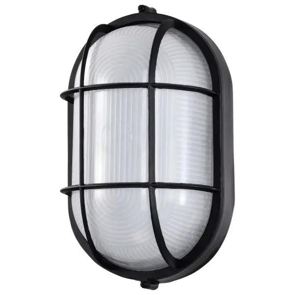 Energy-efficient LED bulkhead fixture with rugged construction designed for outdoor and commercial applications. Features warm 3000K lighting with excellent 90 CRI and weather-resistant materials perfect for entrances and pathways.
