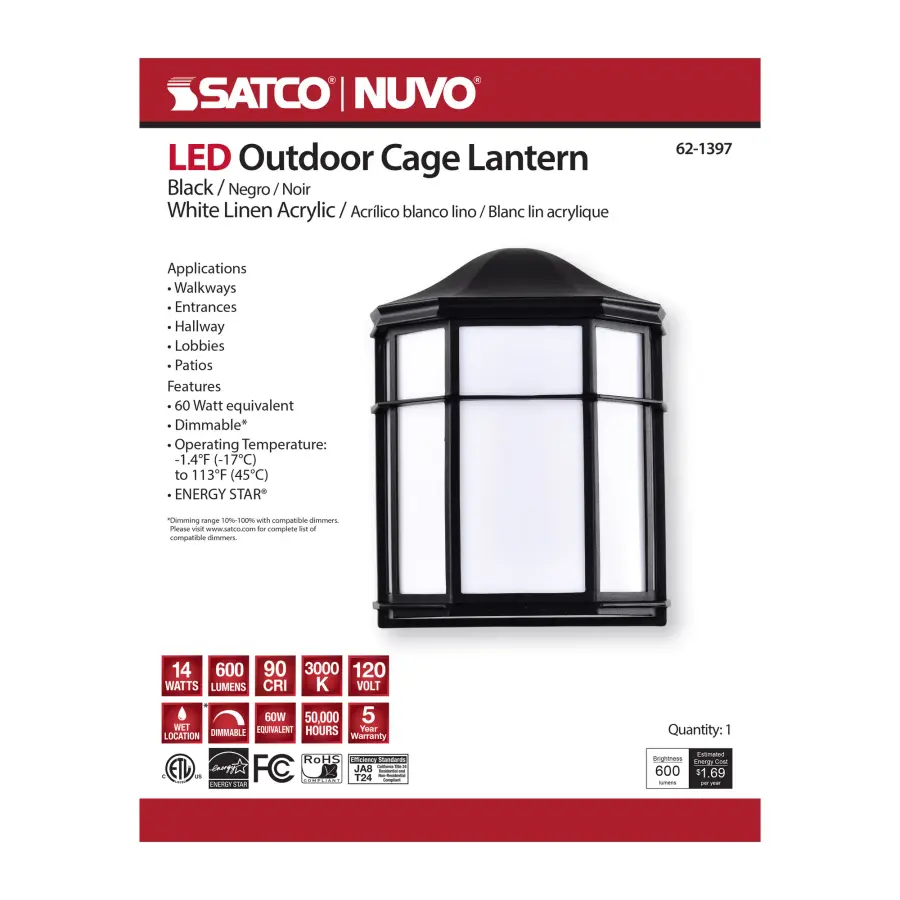 Durable LED Cage Lantern Perfect for Outdoor Spaces - Image 12