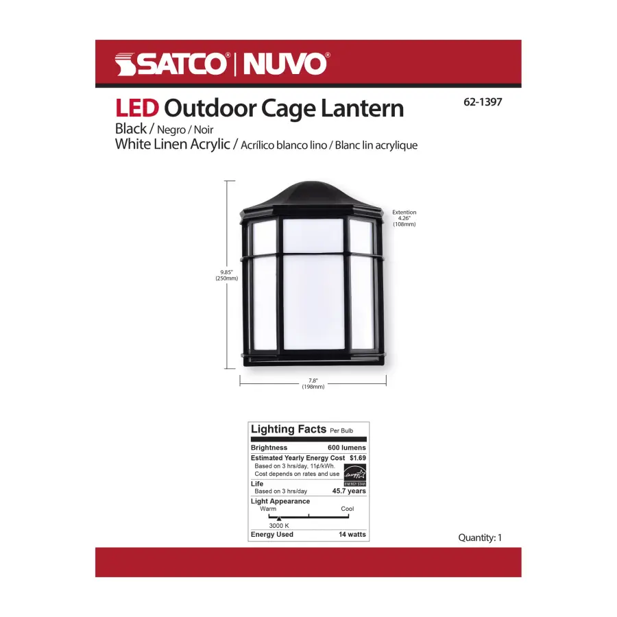 Durable LED Cage Lantern Perfect for Outdoor Spaces - Image 13