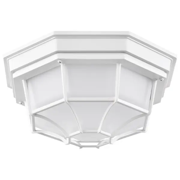 This energy-efficient LED bulkhead fixture combines rugged construction with a classic spider cage design. Perfect for outdoor walkways, entrances, and patios, it delivers 1100 lumens of warm 3000K light while withstanding the elements.