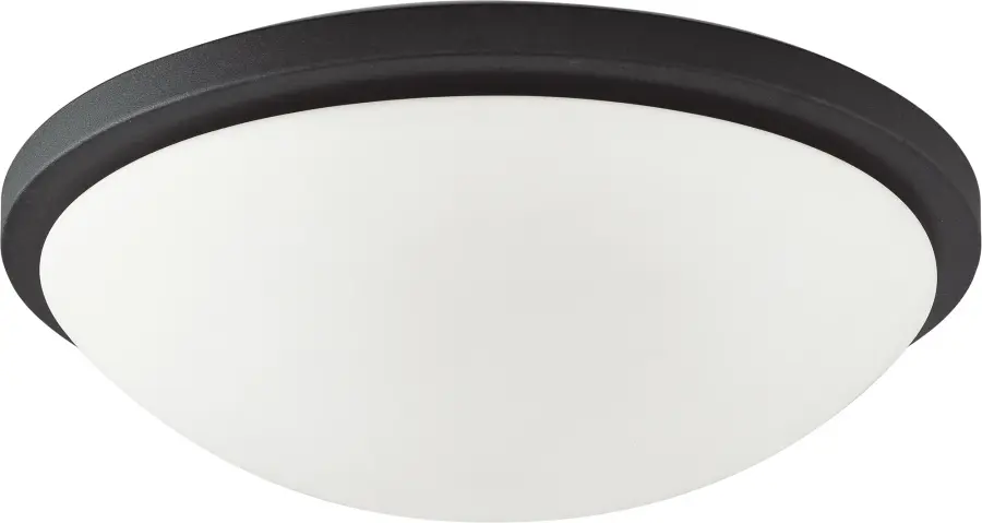Button LED 11" Flush Mount - Black