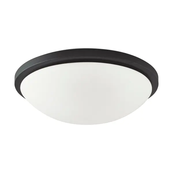 Button LED 17" Flush Mount - Black Finish