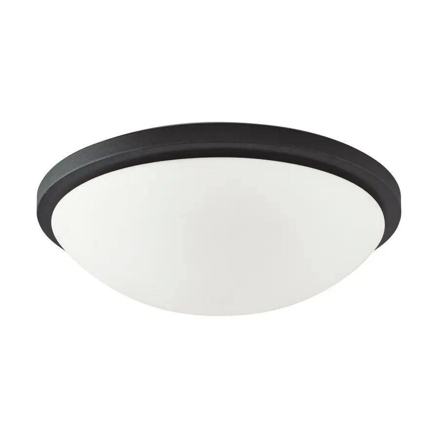 Button LED 17" Flush Mount - Black Finish