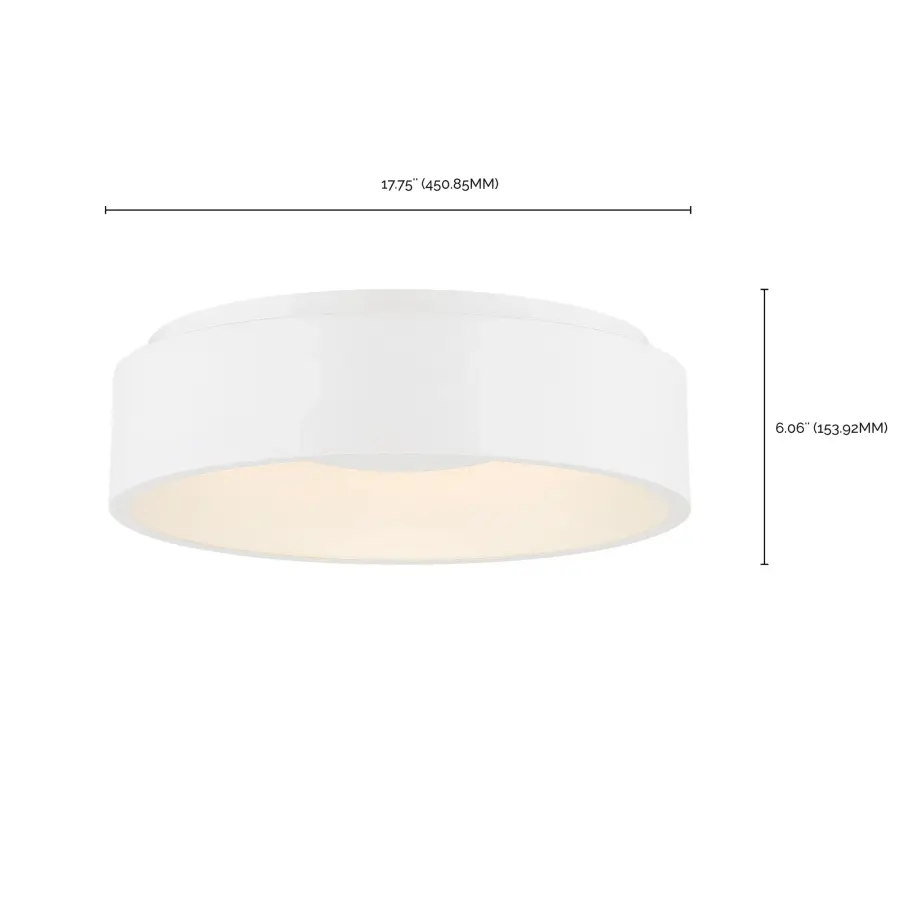 Orbit 20W LED Flush Mount in White - Image 6