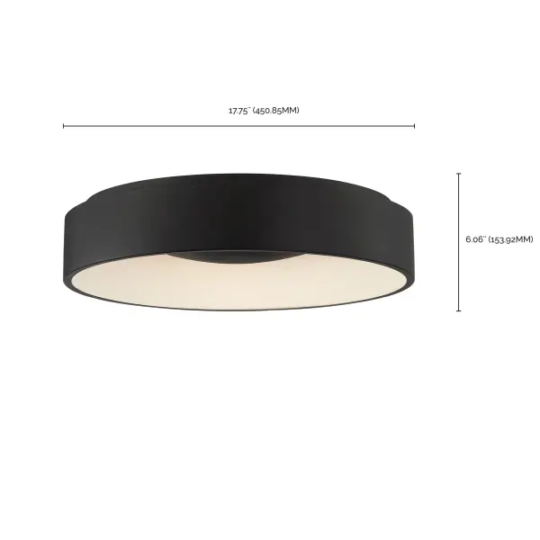 Orbit 20W LED Flush Mount in Black - Image 14