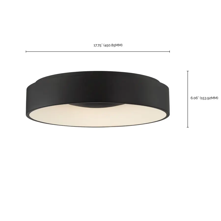 Orbit 20W LED Flush Mount in Black - Image 14