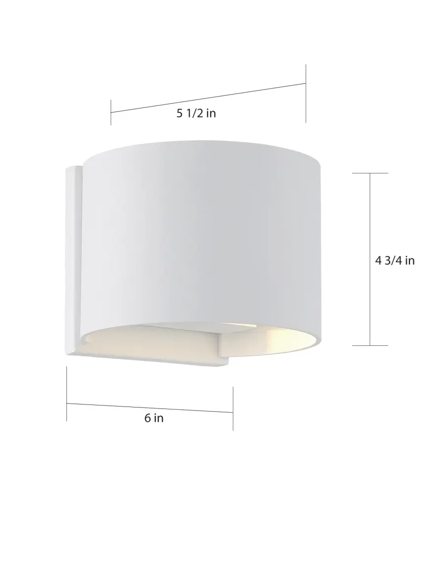 Lightgate LED Outdoor Wall Sconce in Matte White - Image 5