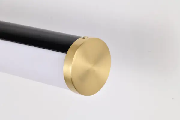 Solano Large LED Vanity Light in Black and Brushed Brass - Image 5