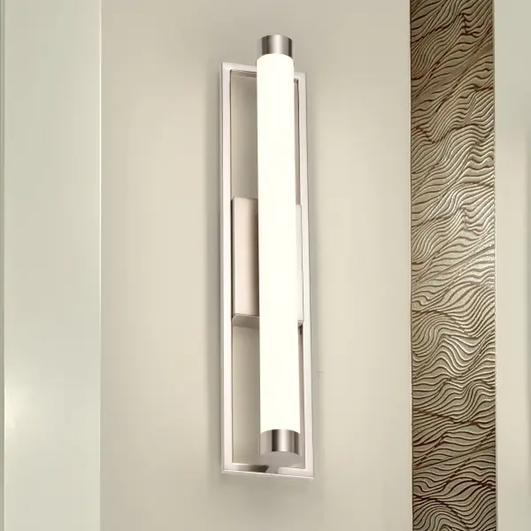 Canal Medium LED Vanity Light in Brushed Nickel - Image 11