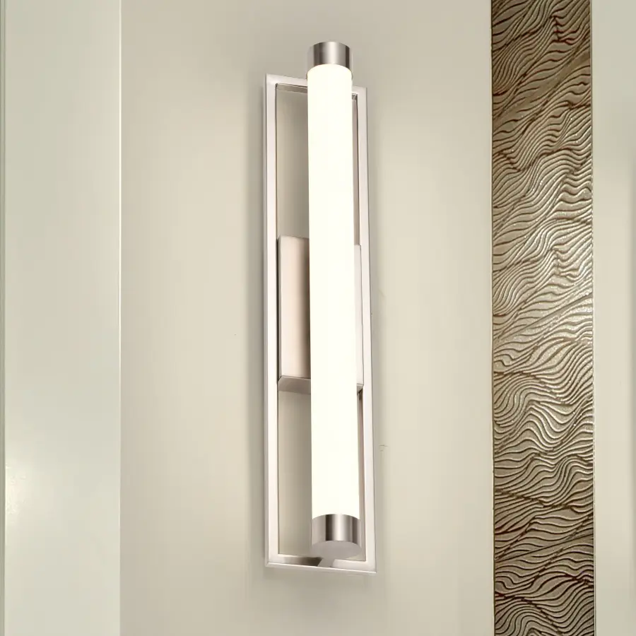 Canal Medium LED Vanity Light in Brushed Nickel - Image 11