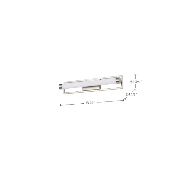 Canal Medium LED Vanity Light in Brushed Nickel - Image 12
