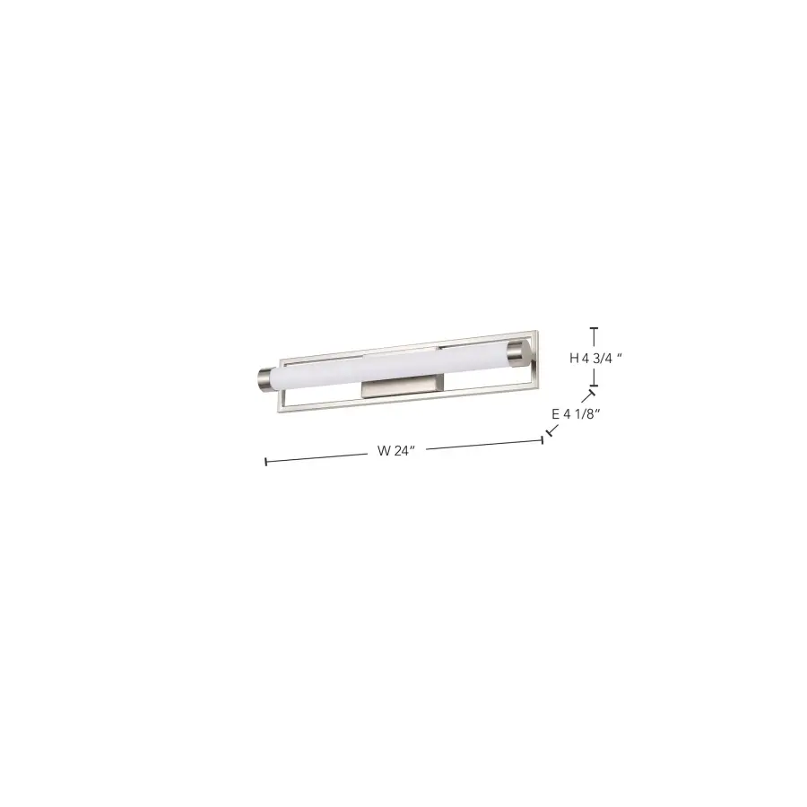 Canal Medium LED Vanity Light in Brushed Nickel - Image 12