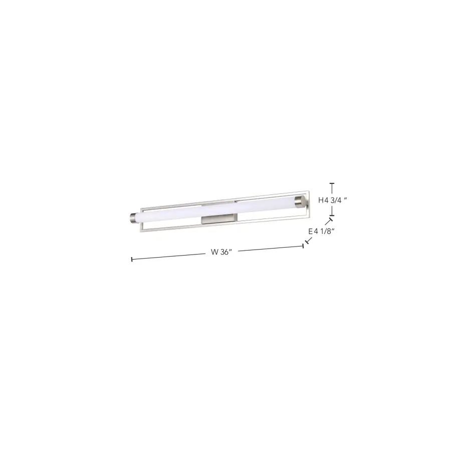 Canal Large Vanity Light - Brushed Nickel - Image 9
